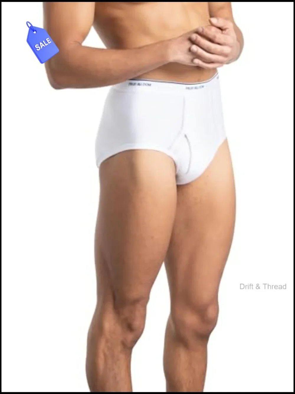 Men's Cotton Briefs Multipack 9 Count Tag Free Moisture Wicking Mid Rise